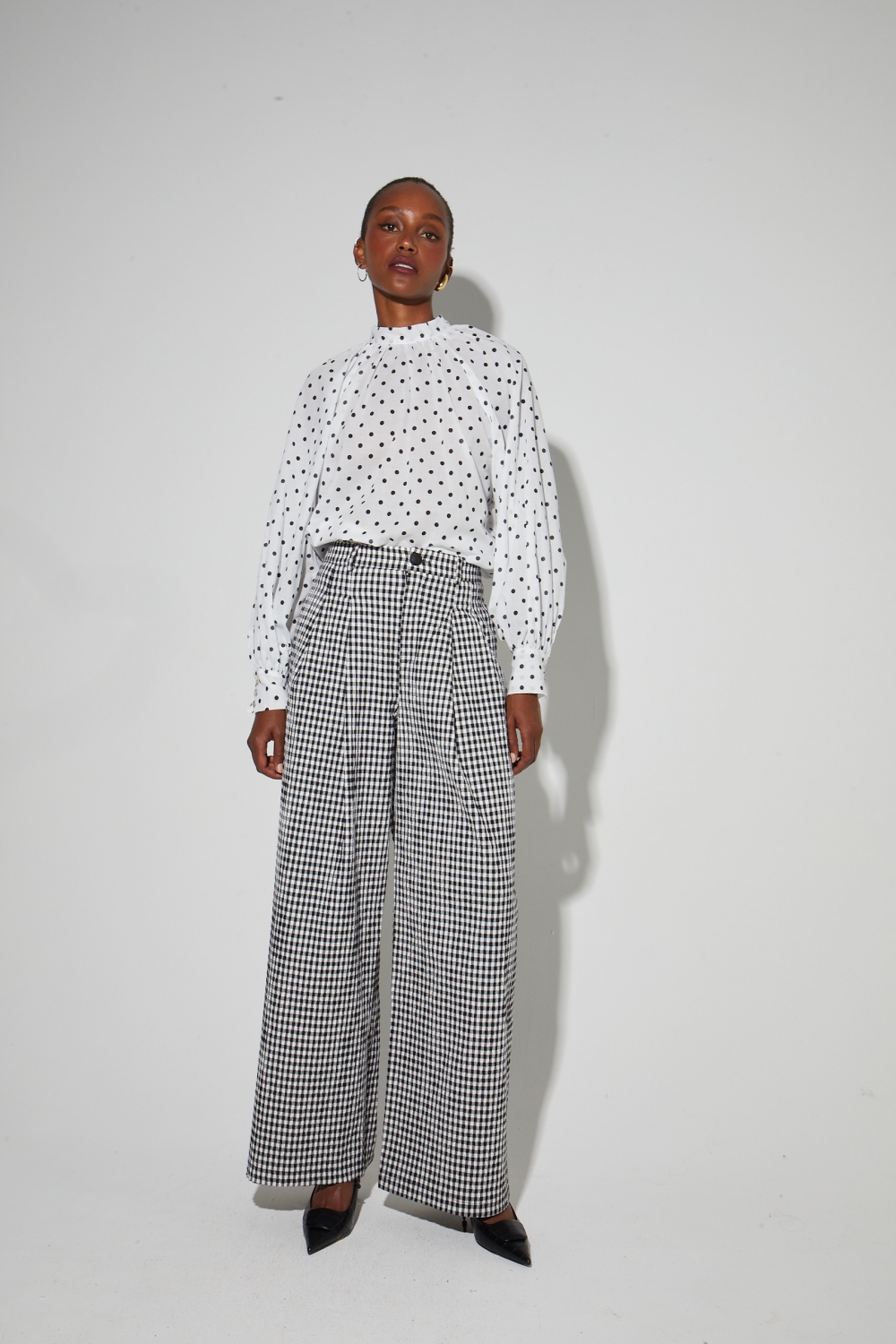 Blouse Alba Pois, gemaakt in Italië