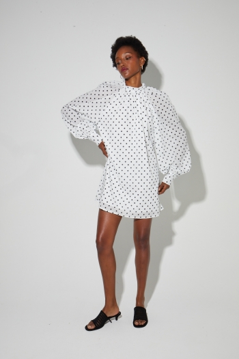 Robe Ilona voile Pois, fabriquée en Italie