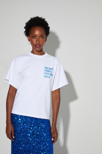 Colette Print Disco Blue T-shirt made in Portugal