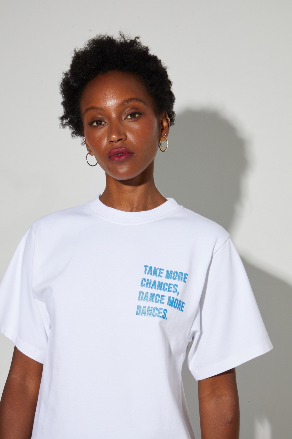 Colette Print Disco Blue T-shirt made in Portugal