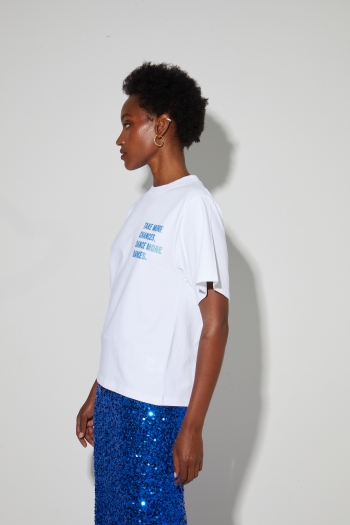 Colette Print Disco Blue T-shirt made in Portugal