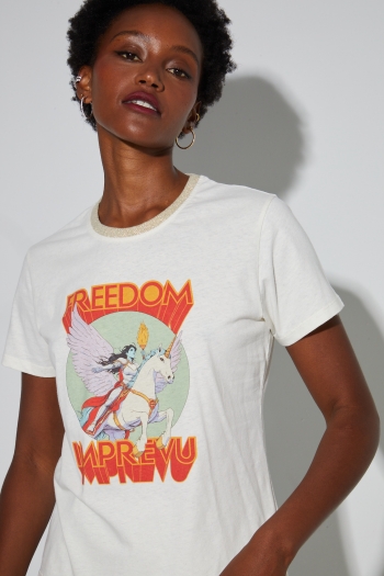 Fred Freedom cotton linen T-shirt made in Portugal