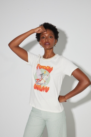 Fred Freedom cotton linen T-shirt made in Portugal