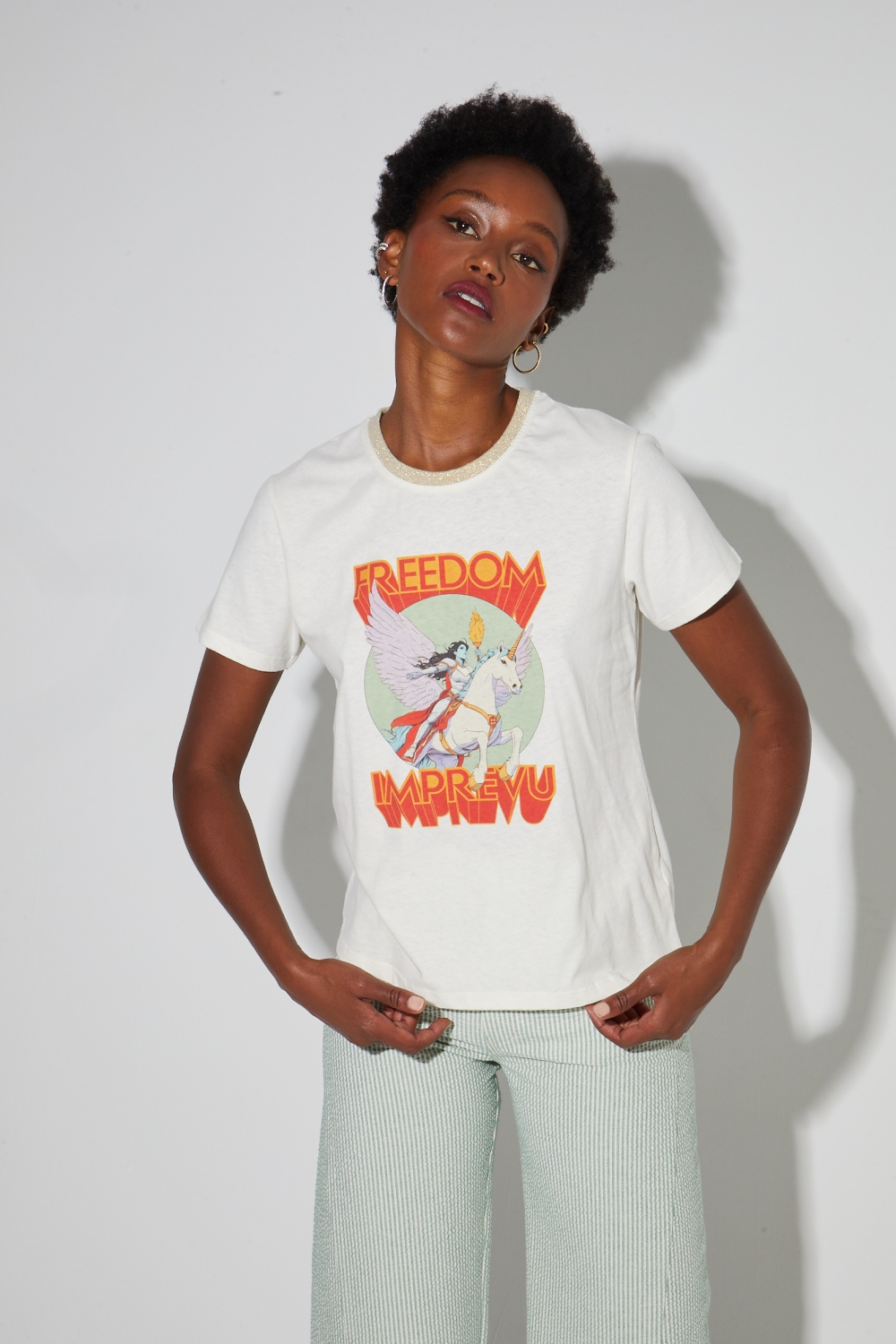 Fred Freedom cotton linen T-shirt made in Portugal