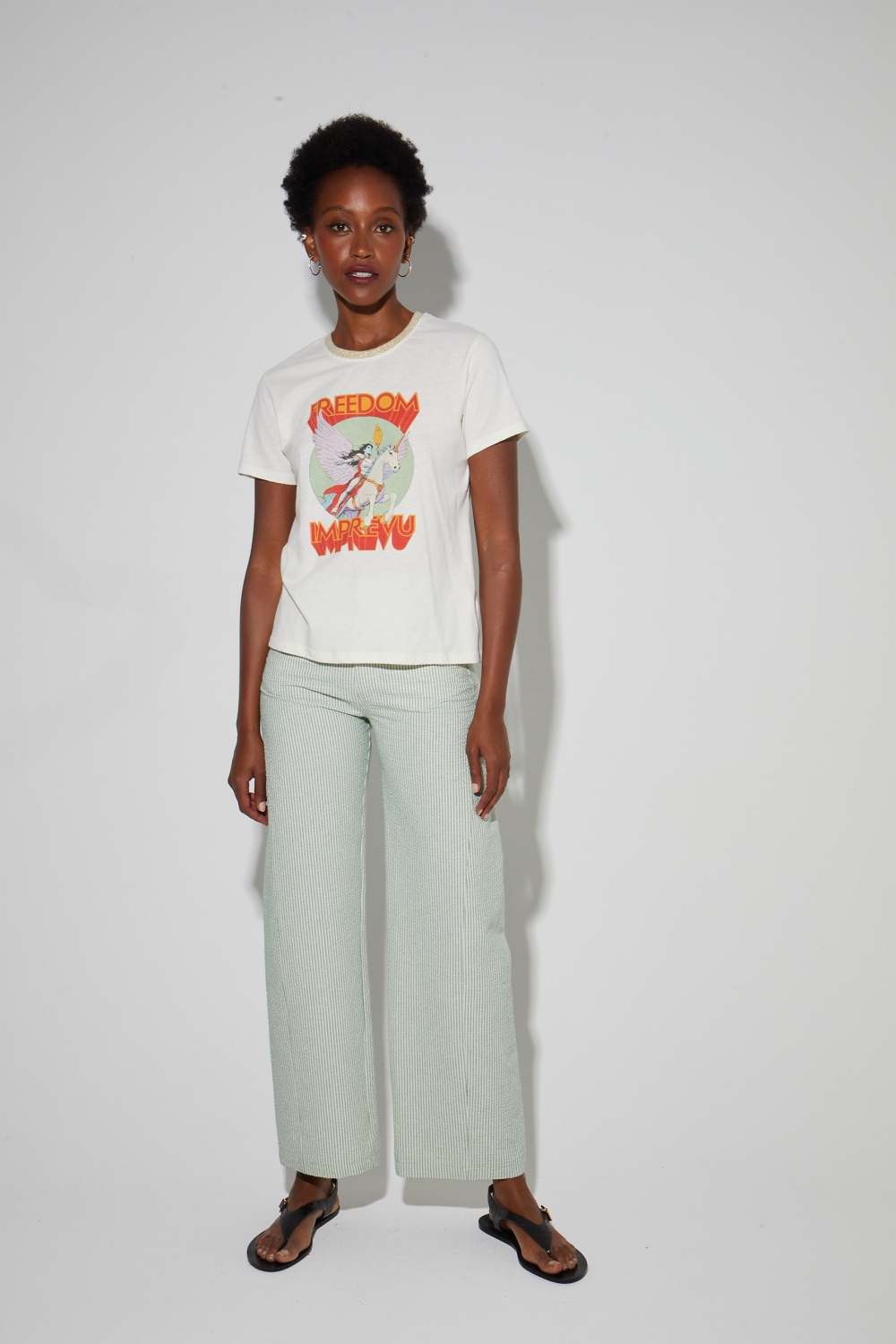 Fred Freedom cotton linen T-shirt made in Portugal