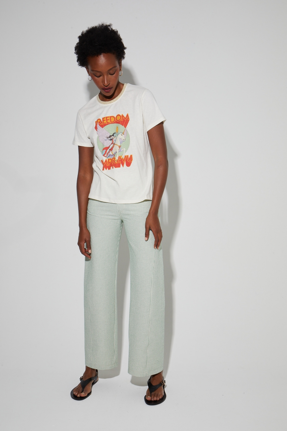 Fred Freedom cotton linen T-shirt made in Portugal