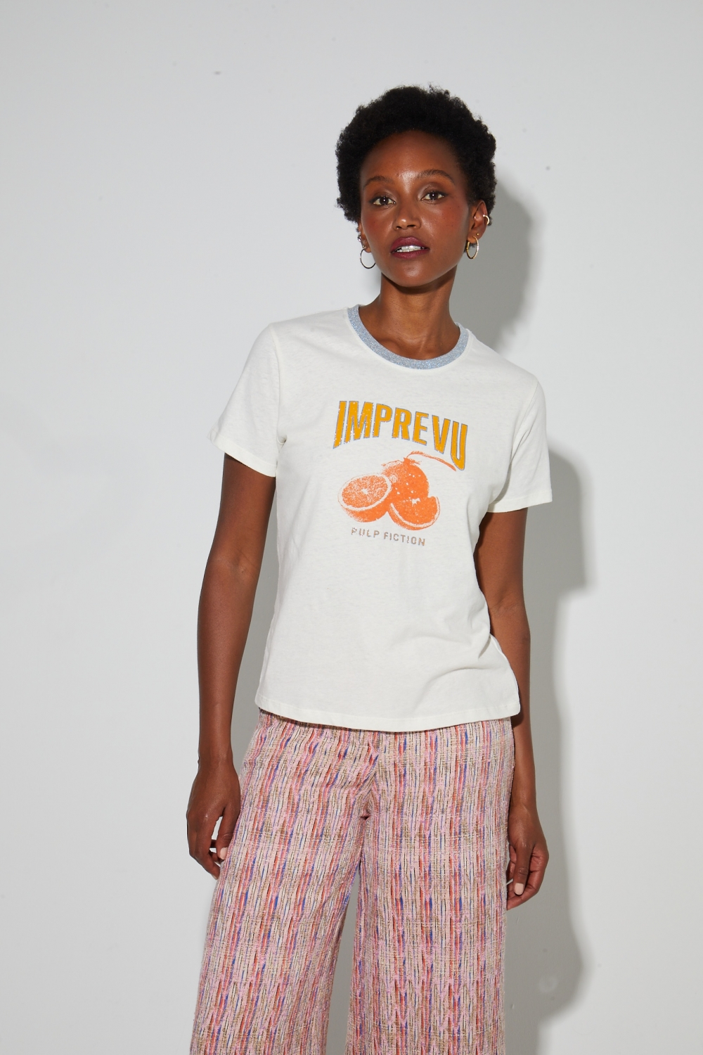 Fred Pulp Fiction T-shirt in cotton linen, made in Portugal