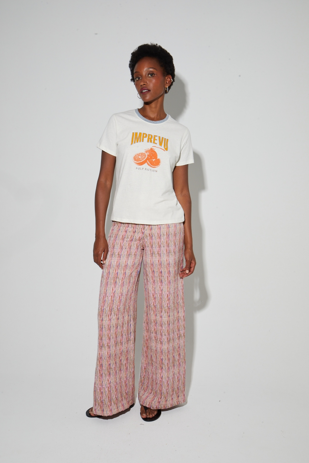Fred Pulp Fiction T-shirt in cotton linen, made in Portugal