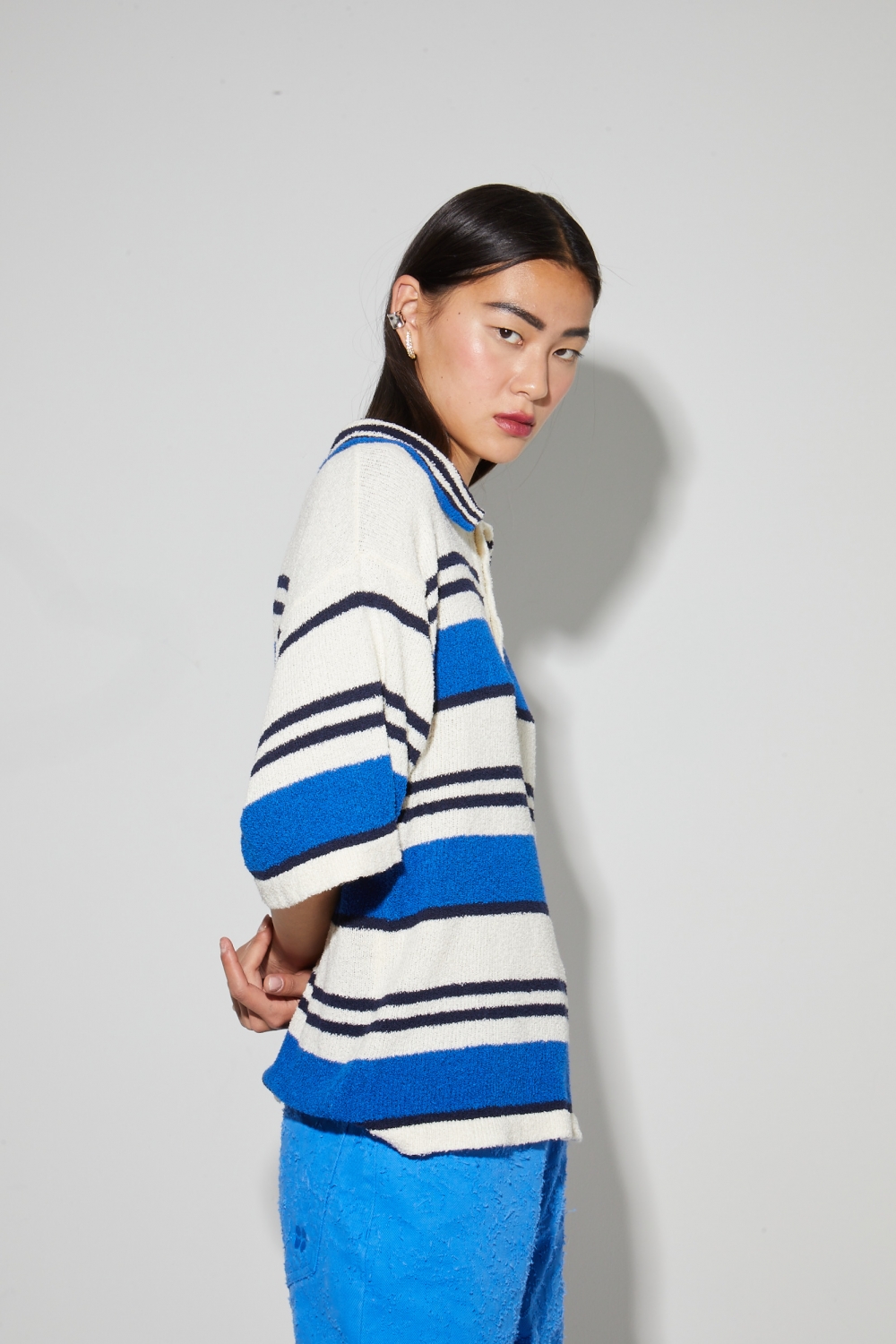 Ralphy Marin polo shirt in cotton terry cloth, made in Italy