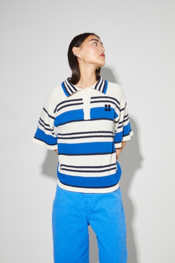 Ralphy Marin polo shirt in cotton terry cloth, made in Italy