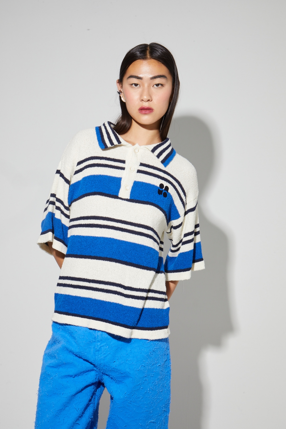 Ralphy Marin polo shirt in cotton terry cloth, made in Italy