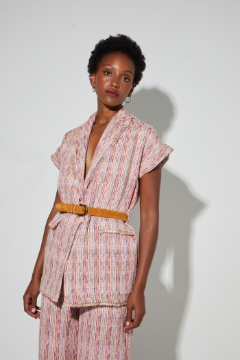 Veste Anouk Tissage italien Echo rose