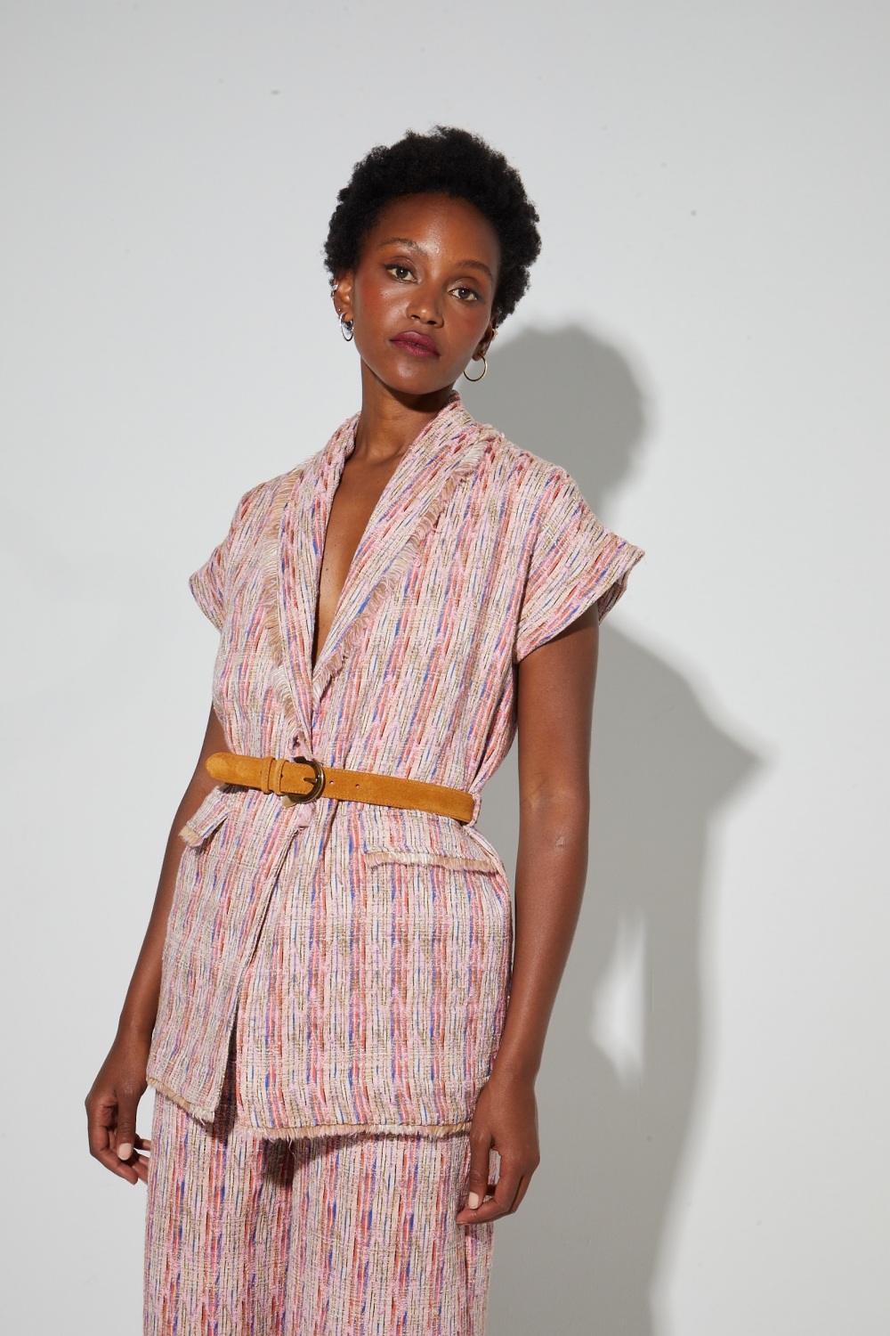 Veste Anouk Tissage italien Echo rose