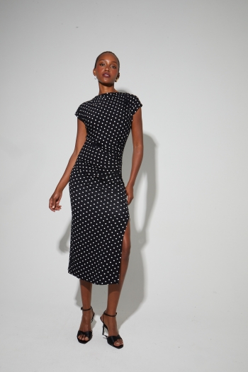 Robe Diane Jersey pois, fabriquée en Italie