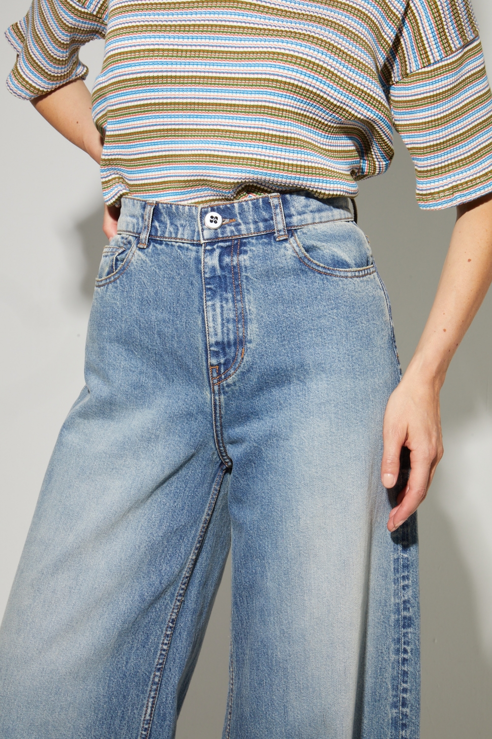 Lexi Vintage Blue Denim, gemaakt in Portugal