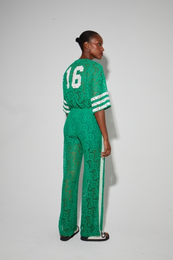 Billy-blouse van kant, groen Collège