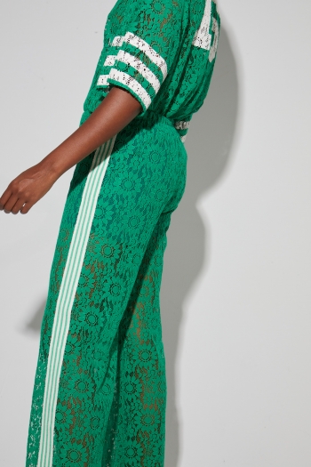 Broek Charlie Dentelle groen Print Collège