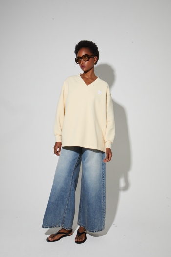 Sweatshirt Kravitz Vanille, Fabriqué au Portugal