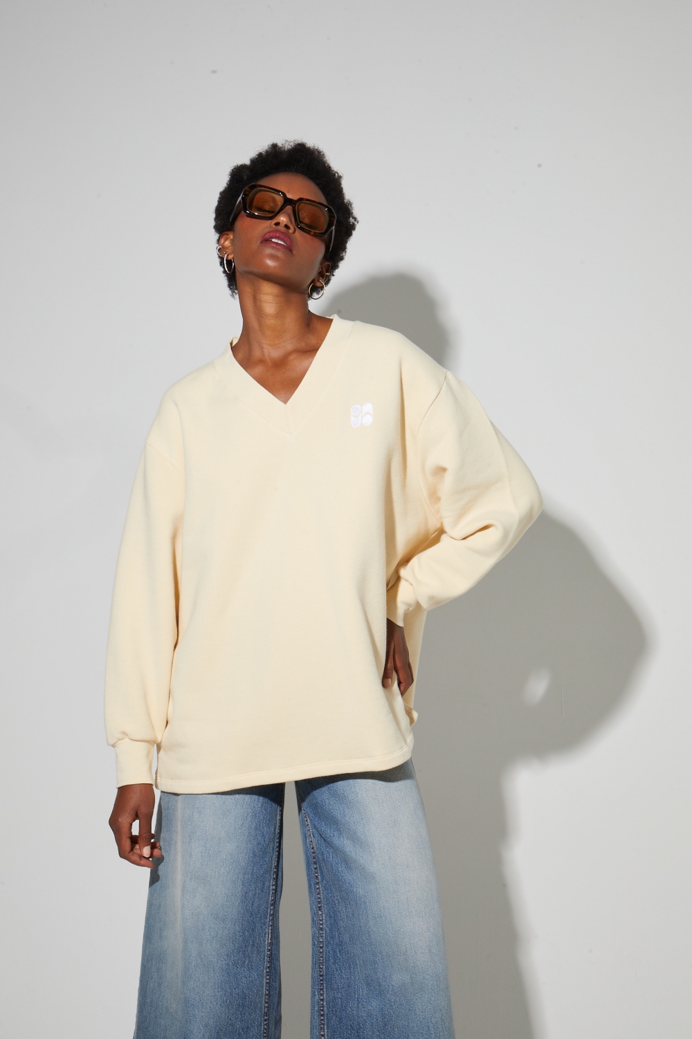 Kravitz Vanille sweatshirt, gemaakt in Portugal