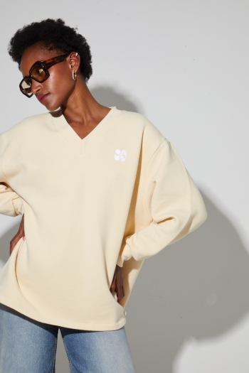 Kravitz Vanille sweatshirt, gemaakt in Portugal
