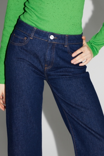 Denim Kate Straight Bleu Brut fabriqué au Portugal