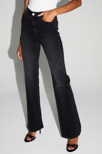 Denim Steeve flare black fabriqué au Portugal