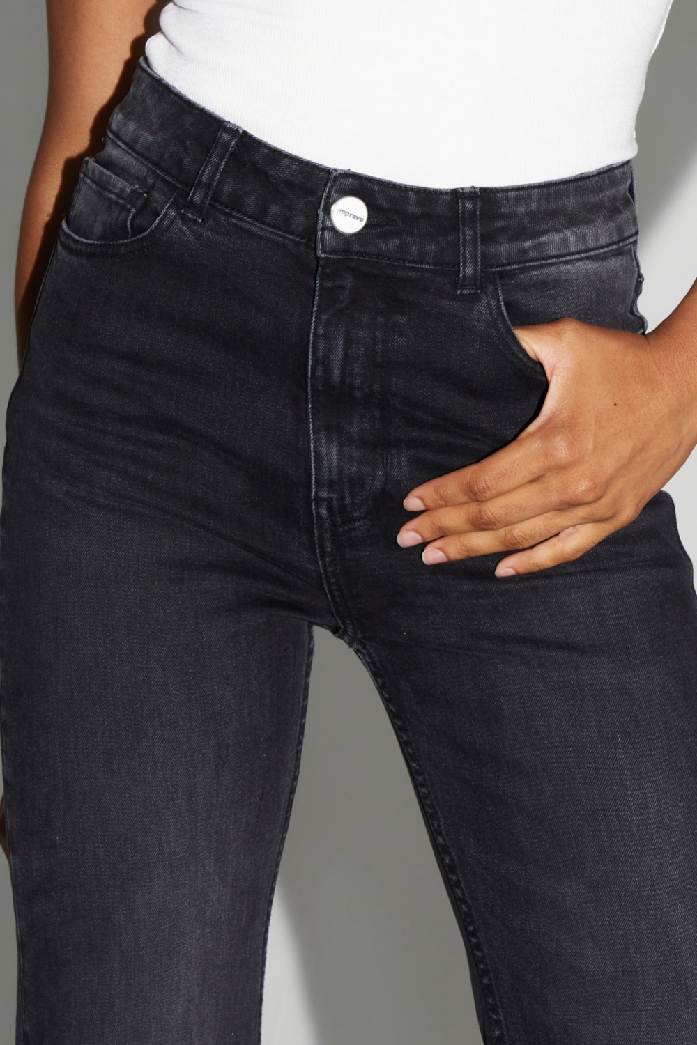 Denim Steeve flare black fabriqué au Portugal