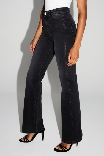 Denim Steeve flare black fabriqué au Portugal