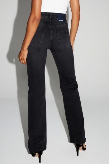 Denim Steeve flare black fabriqué au Portugal