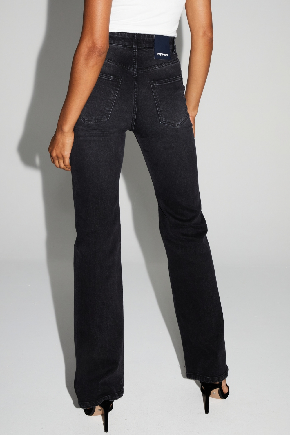 Denim Steeve flare black fabriqué au Portugal