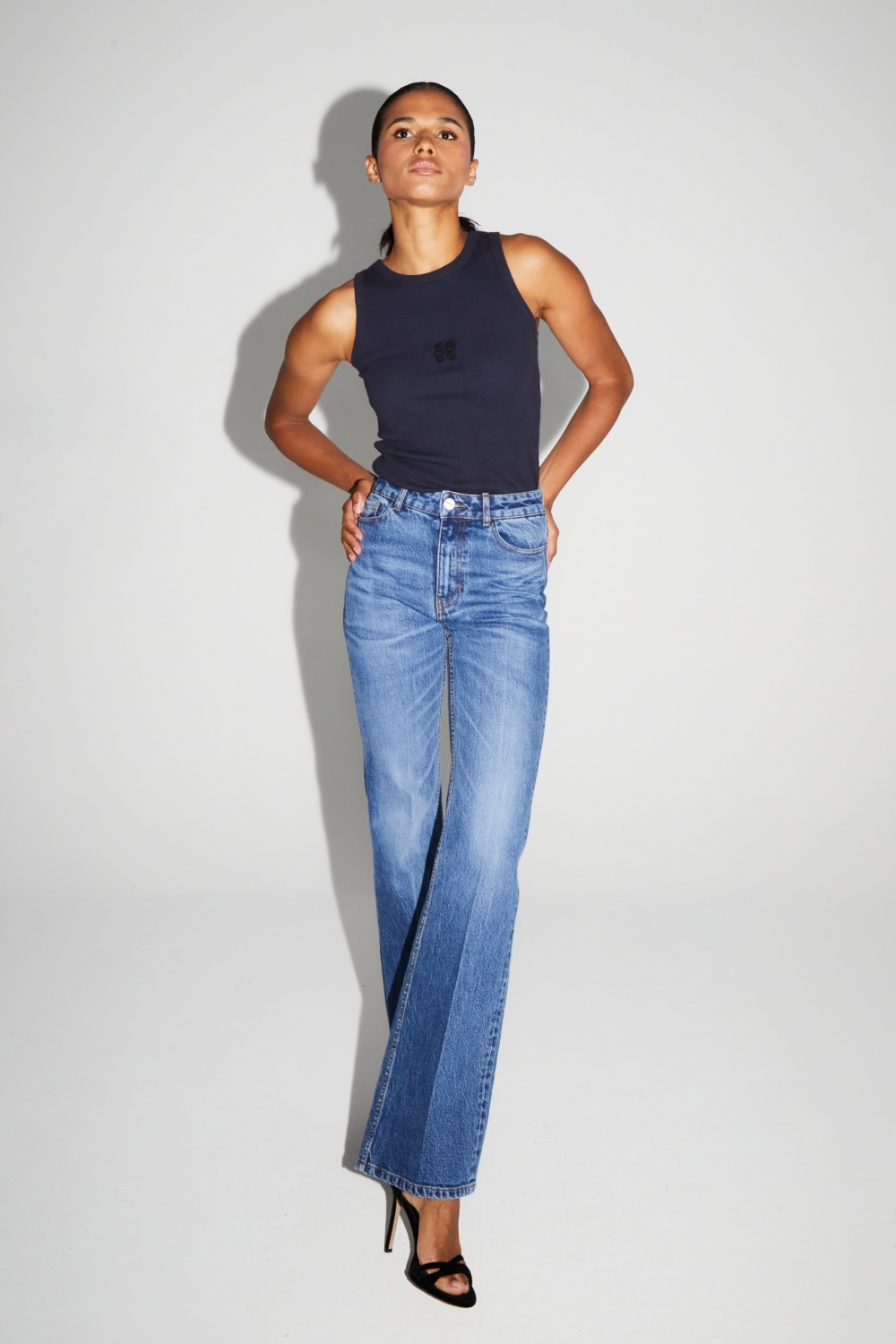 Denim Stevie Flare Medium Blue