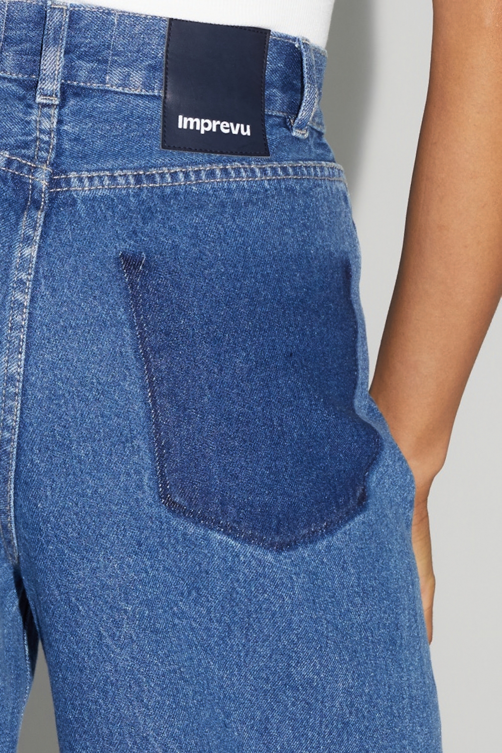 Denim Swiggy Palazzo Medium Blue Fabriqué au Portugal