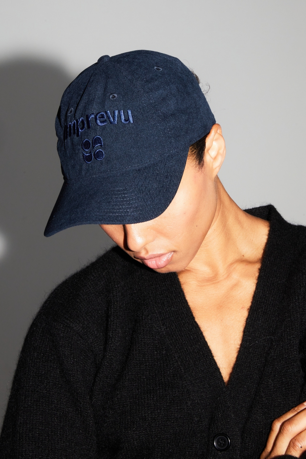 Imprevu Fluwelen Navy muts