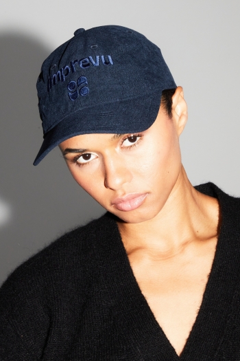 Imprevu Fluwelen Navy muts