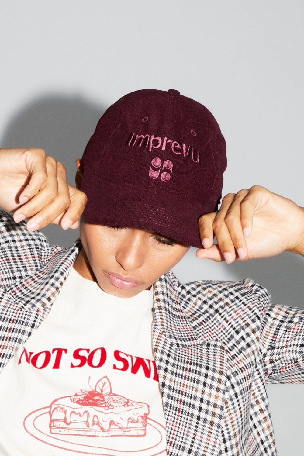 Casquette Imprevu Velvet Bordeaux