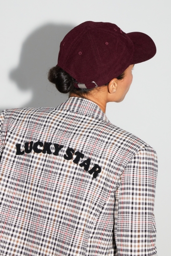 Casquette Imprevu Velvet Bordeaux