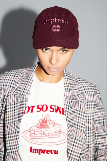 Casquette Imprevu Velvet Bordeaux