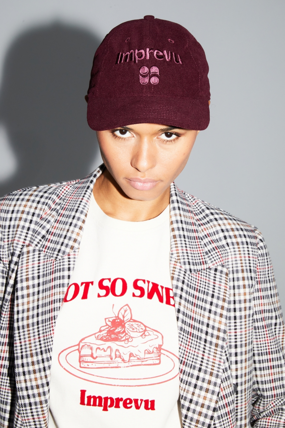 Casquette Imprevu Velvet Bordeaux
