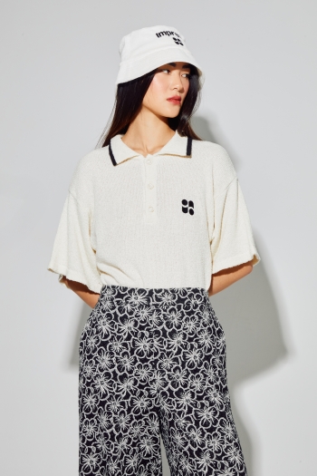 Ralphy Natural polo shirt in cotton terry cloth, made in Italy