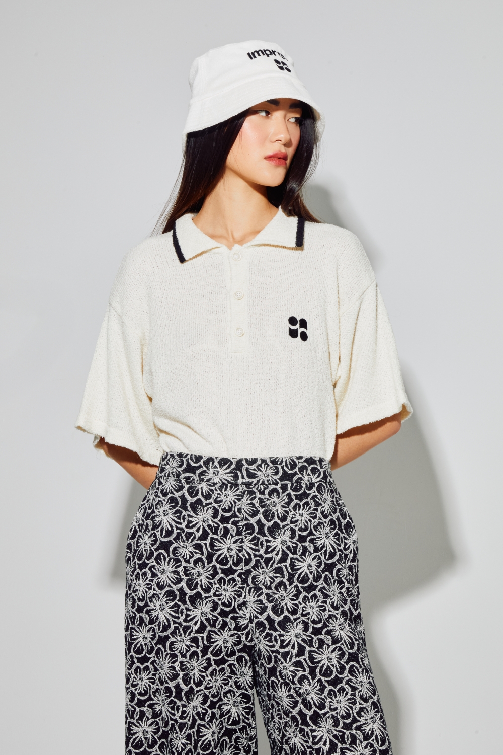 Ralphy Natural polo shirt in cotton terry cloth, made in Italy