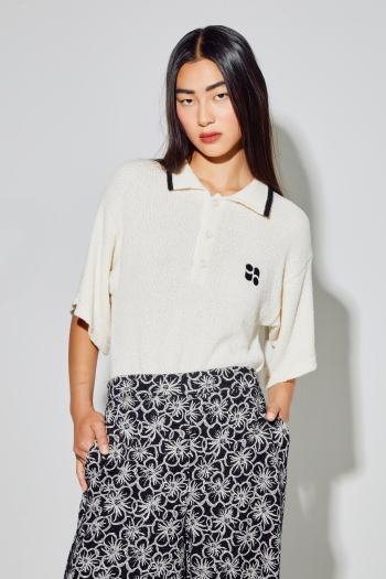 Ralphy Natural polo shirt in cotton terry cloth, made in Italy