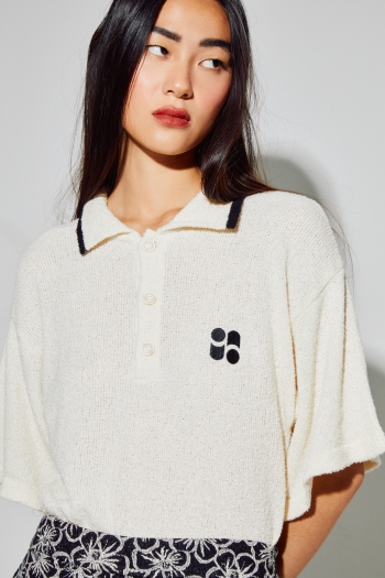 Ralphy Natural polo shirt in cotton terry cloth, made in Italy
