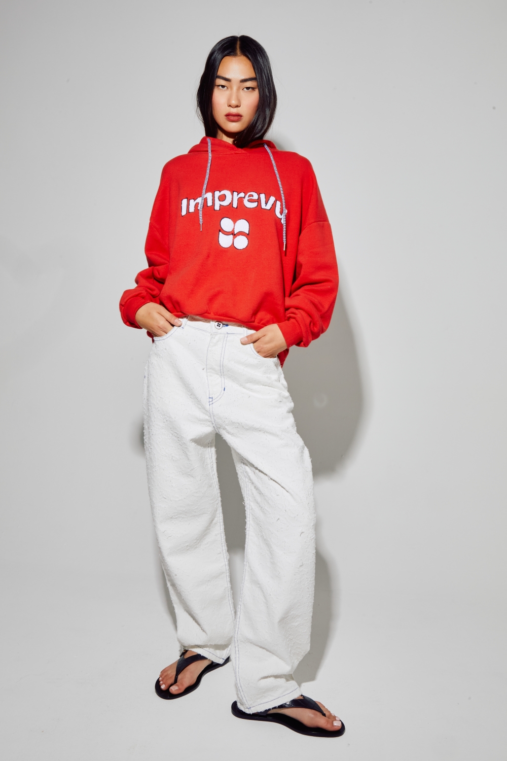 Rood Kira College-sweatshirt, gemaakt in Portugal