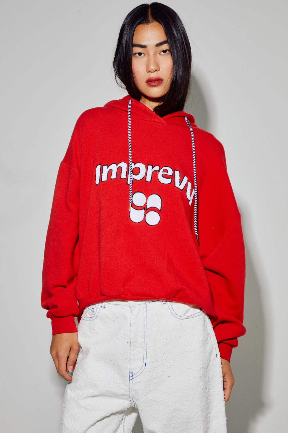 Rood Kira College-sweatshirt, gemaakt in Portugal
