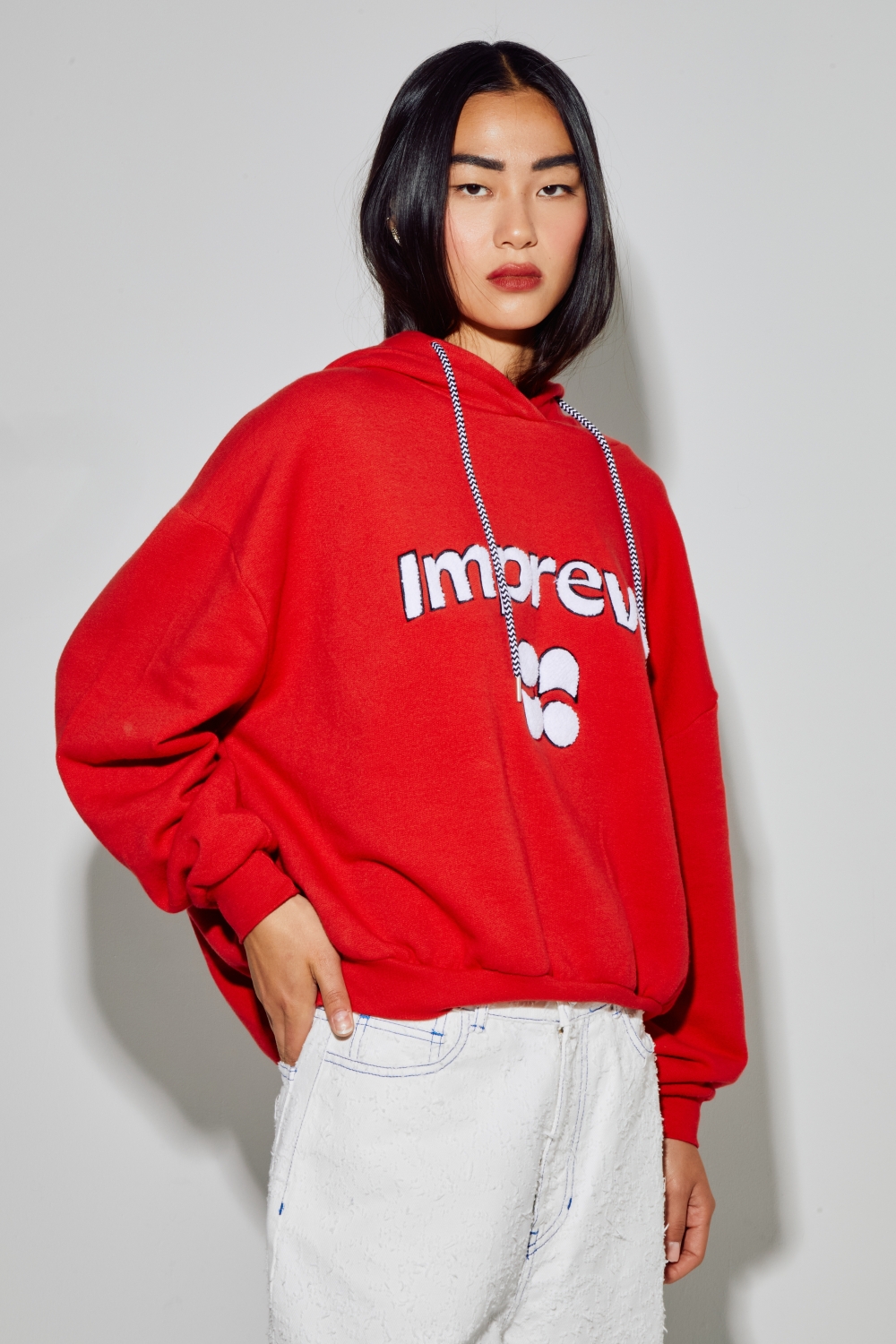 Rood Kira College-sweatshirt, gemaakt in Portugal