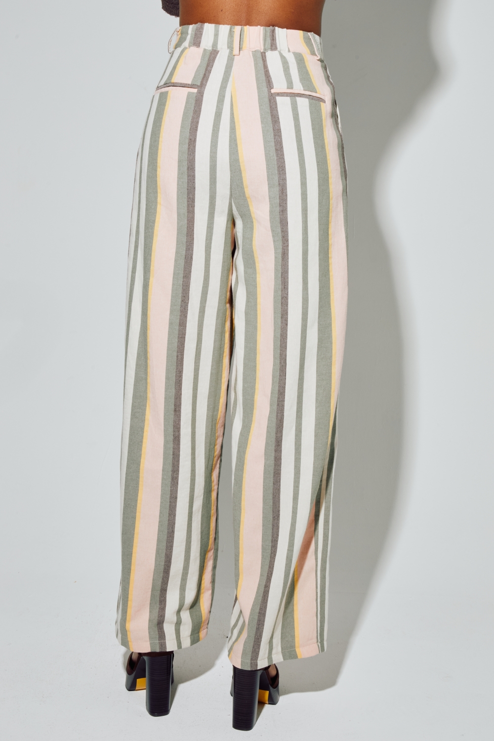 Pantalon Elsa, Rayures d'été fabriqué en Italie