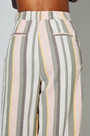 Pantalon Elsa, Rayures d'été fabriqué en Italie