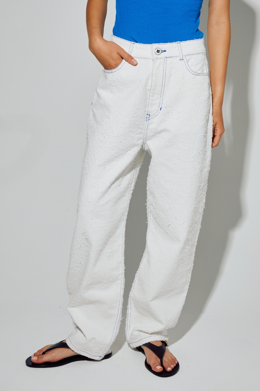 Denim Roxy Barrel used white, gemaakt in Portugal