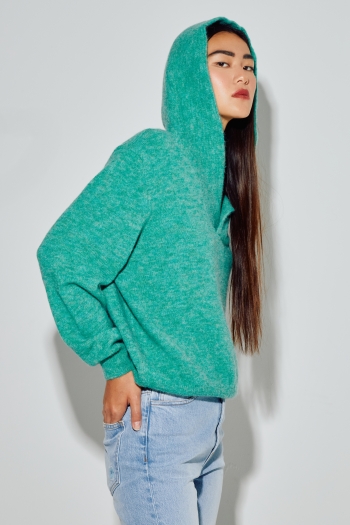 Sweatshirt Nola Alpaga Green fabriqué en Italie