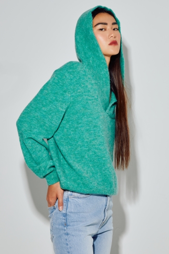 Sweatshirt Nola Alpaga Green fabriqué en Italie